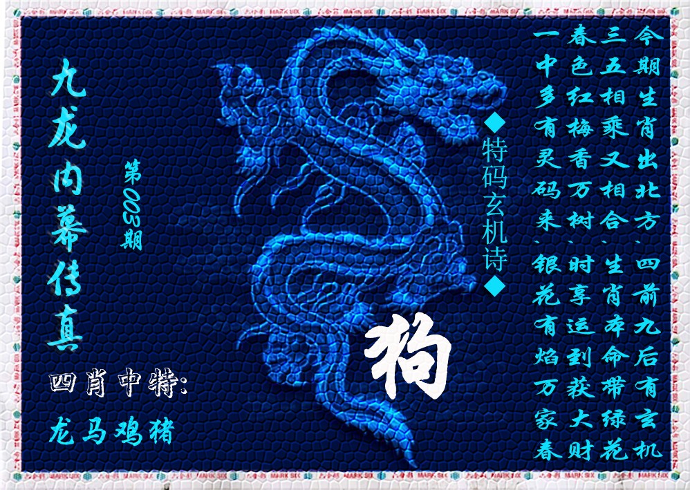 003期九龙内幕传真(新上市)[图]