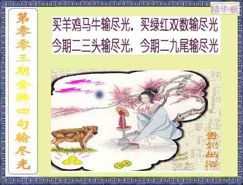 003期金牌四句输尽光[图]