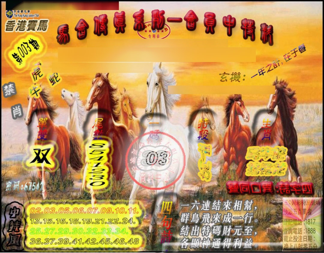 003期马会传真-会员报[图]