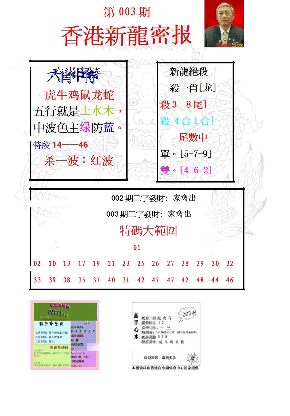 003期新龙密报[图]