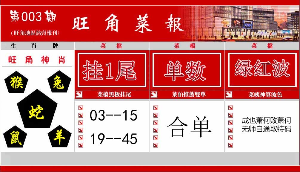 003期旺角菜报[图]