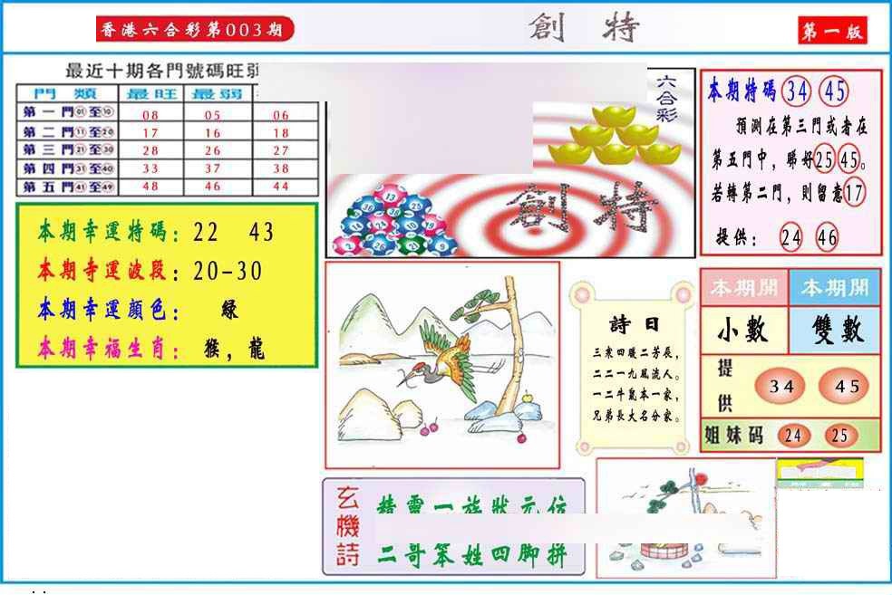 003期马经创特A(新图推荐)[图]