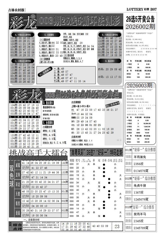 003期七星彩图(高清)D[图]