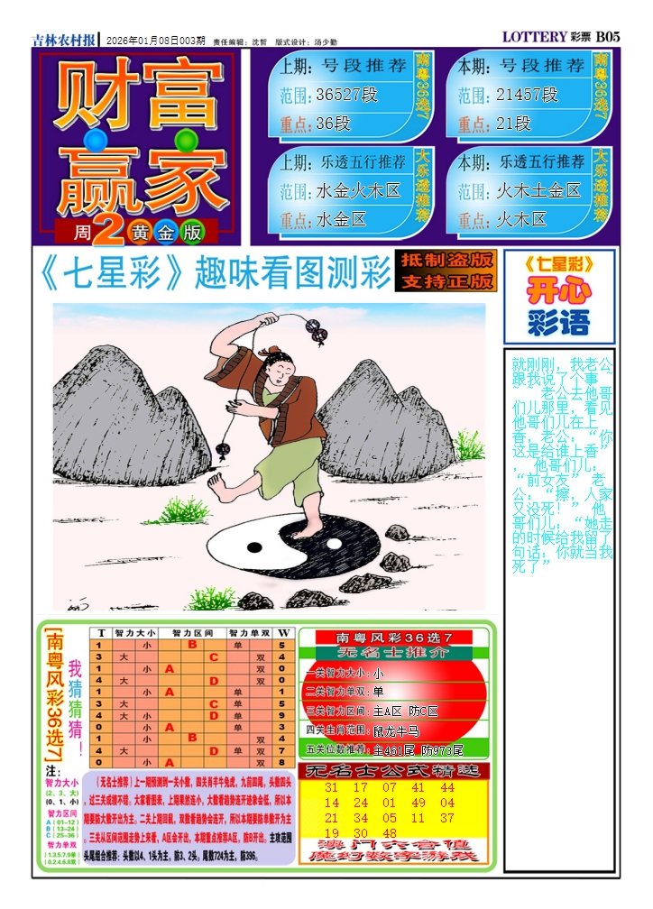 003期七星彩图(高清)A[图]